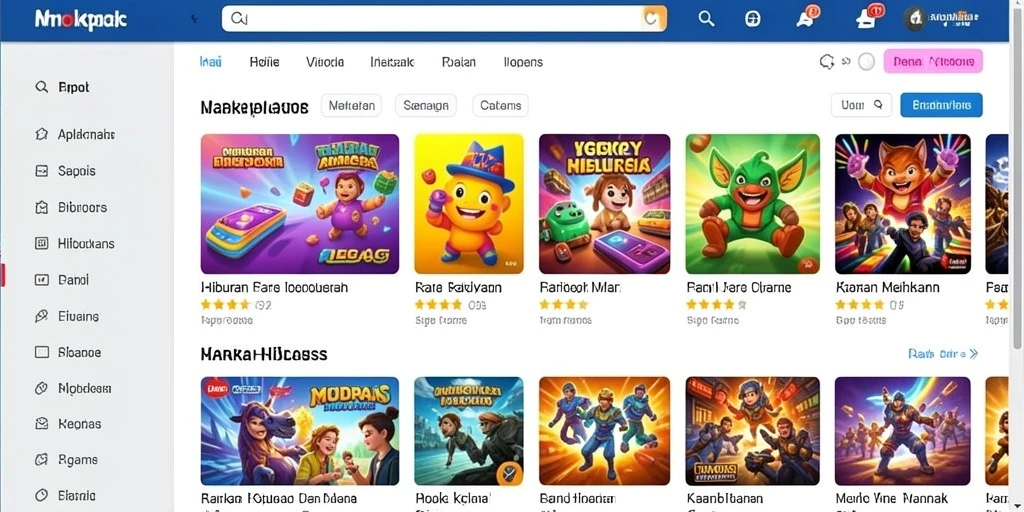 Tampilan awal game yang menarik perhatian.