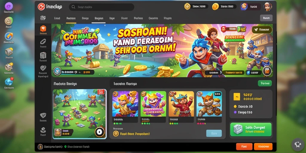 Layar utama GIGA33 dengan grafis menawan.