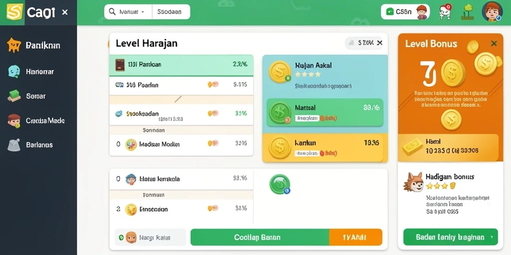 Tampilan antarmuka permainan yang menarik.
